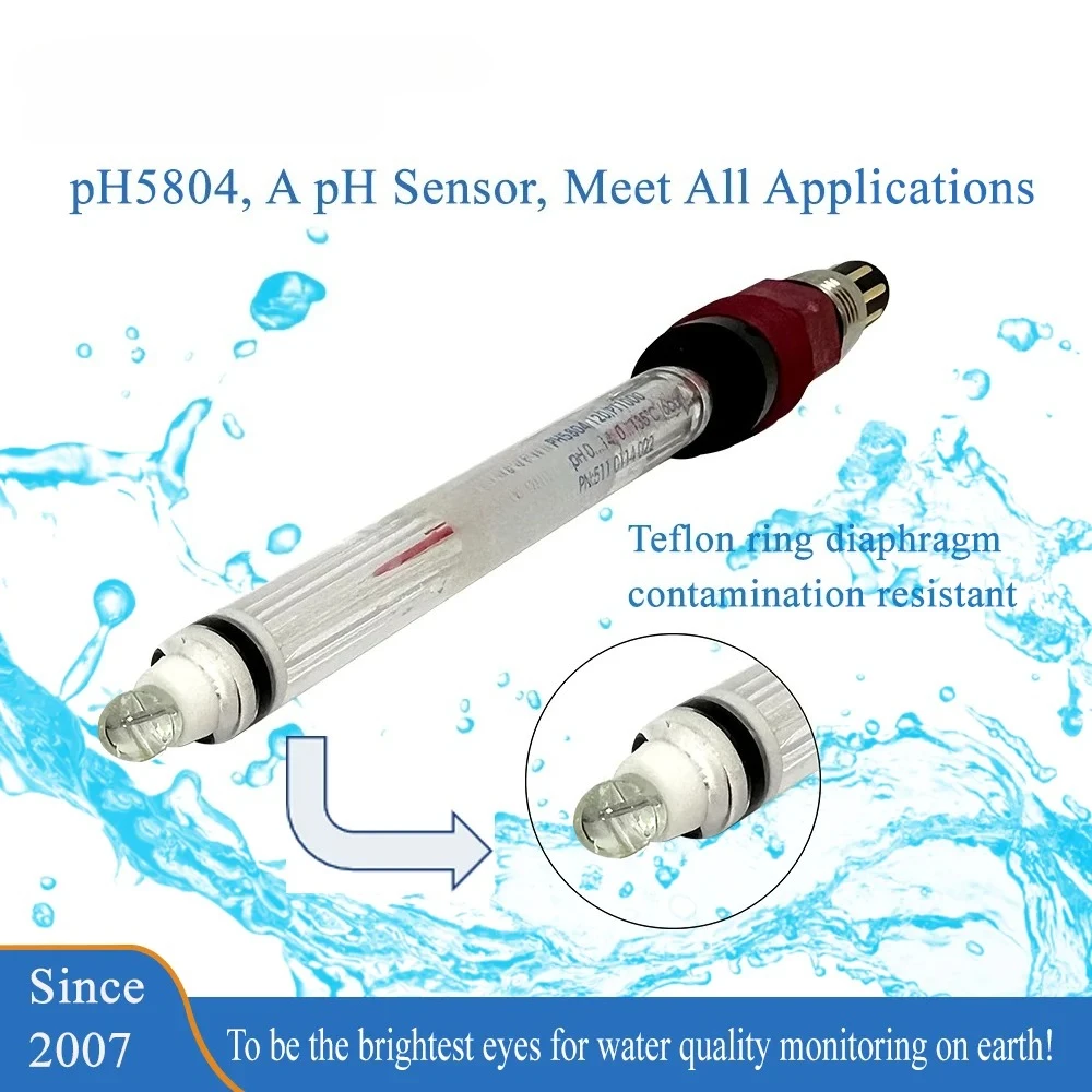 

HotHigh Quality Low Ionic Medium Water Quality Monitoring Two-cavity Structure Reference System 0-14pH Glass ph Probe