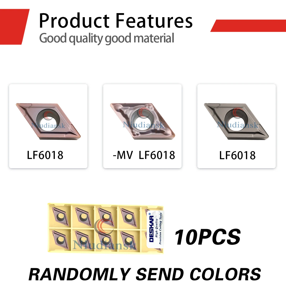 

DCMT070202/04/08 11T308 MV DCMT11T304/08 LF6018 Токарный станок с ЧПУ Ромб Резка внутреннего отверстия Токарные пластины Обработка нержавеющей стали