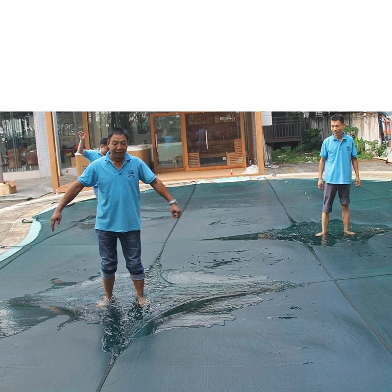 Pool cover safety cover 18 * 32 feet pool cover, dustproof and leaf-proof permeable swimming pool safety cover