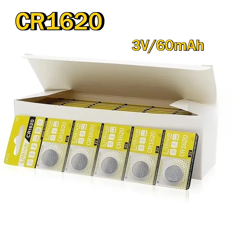 5-100pcs 3V CR1620 CR 1620 Lithium Button Battery for Watch Key Fob Calculator Car Remote Remote Control Toys