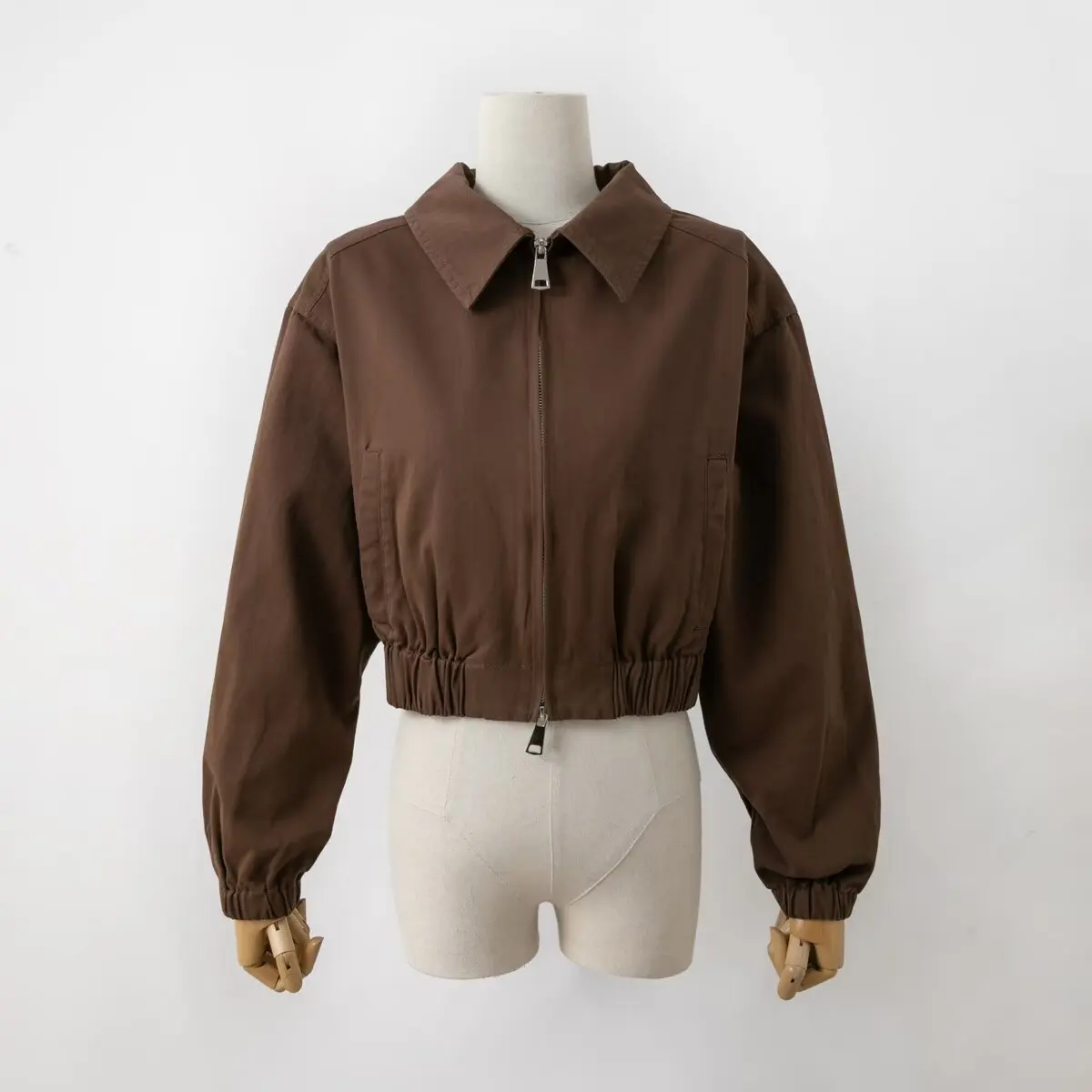 

Yi Mengling Short Bomber Jacket Coat for Women Mini Hip Skirt Suit Tooling Style Hot Girl Korean Casual Outerwear