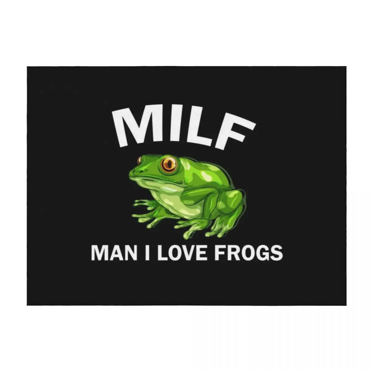 

Man i love frogs bumper Throw Blanket Flannel Soft Plaid Retros Nap Blankets