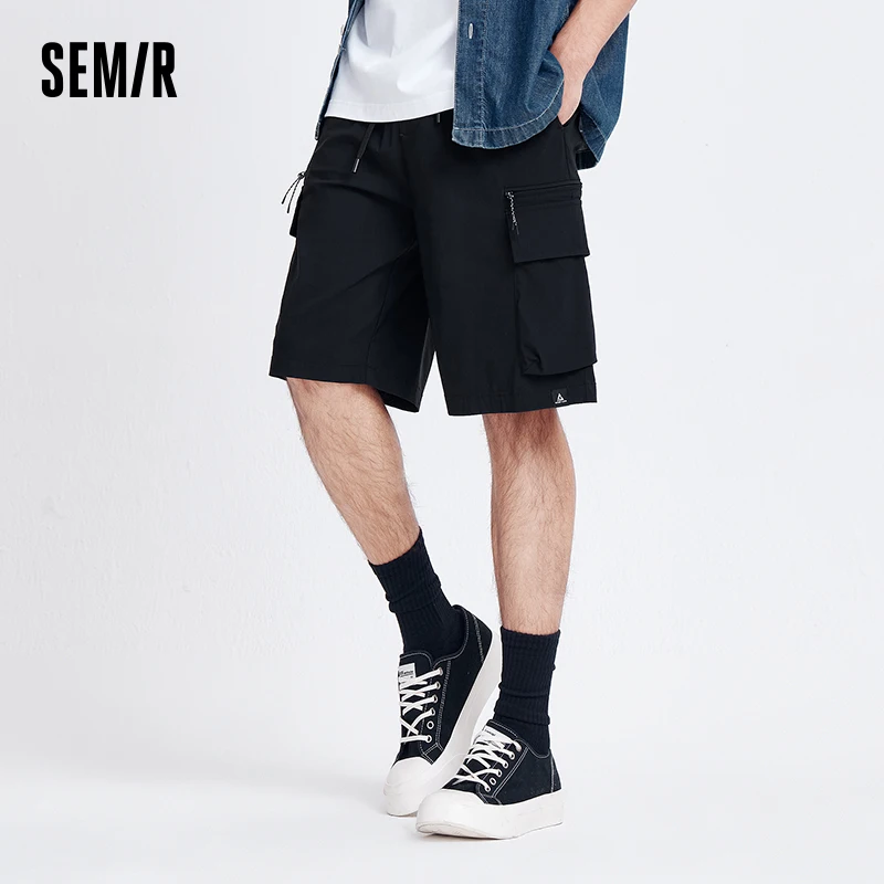 Semir Pants Men Casual Mid-Length Pants 2024 Summer New Loose-Fit Utility Pants Lightweight And Cool With A Five-Inch Inseam