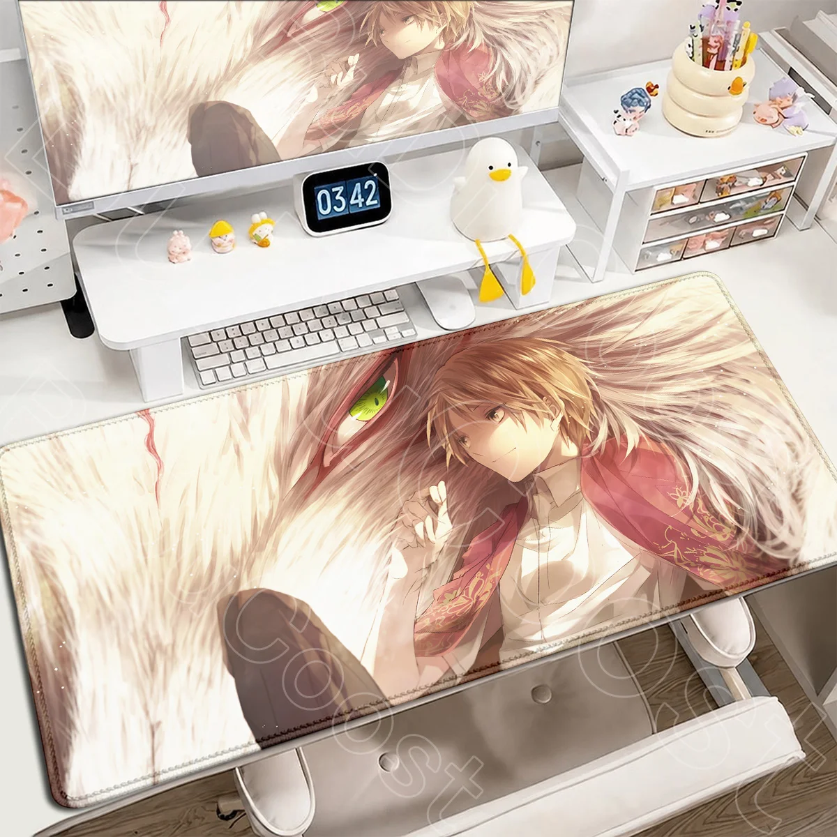 E-sport Gaming Laptop Keyboard Mats 900x400mm Anime Natsumes Book Of Friends Takashi Natsume Mouse Pad XXL PC Rubber Accessories