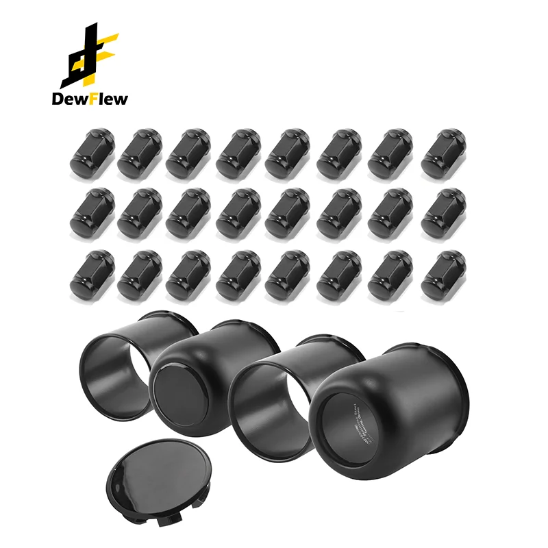 DewFlew 12/24Pcs 1/2-20 Lug Nuts + 2/4Pcs Stainless 3.19