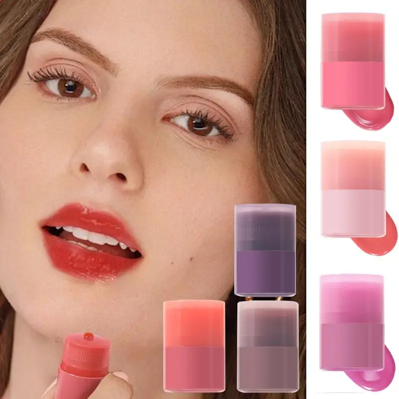 Gelei Lipgloss Hydraterende Vloeibare Lippenstift Getinte Lippenbalsem Niet-Plakkerige Jelly Tint Stick Lip Glazuur Jelly Lippenstift Voor Vrouwen