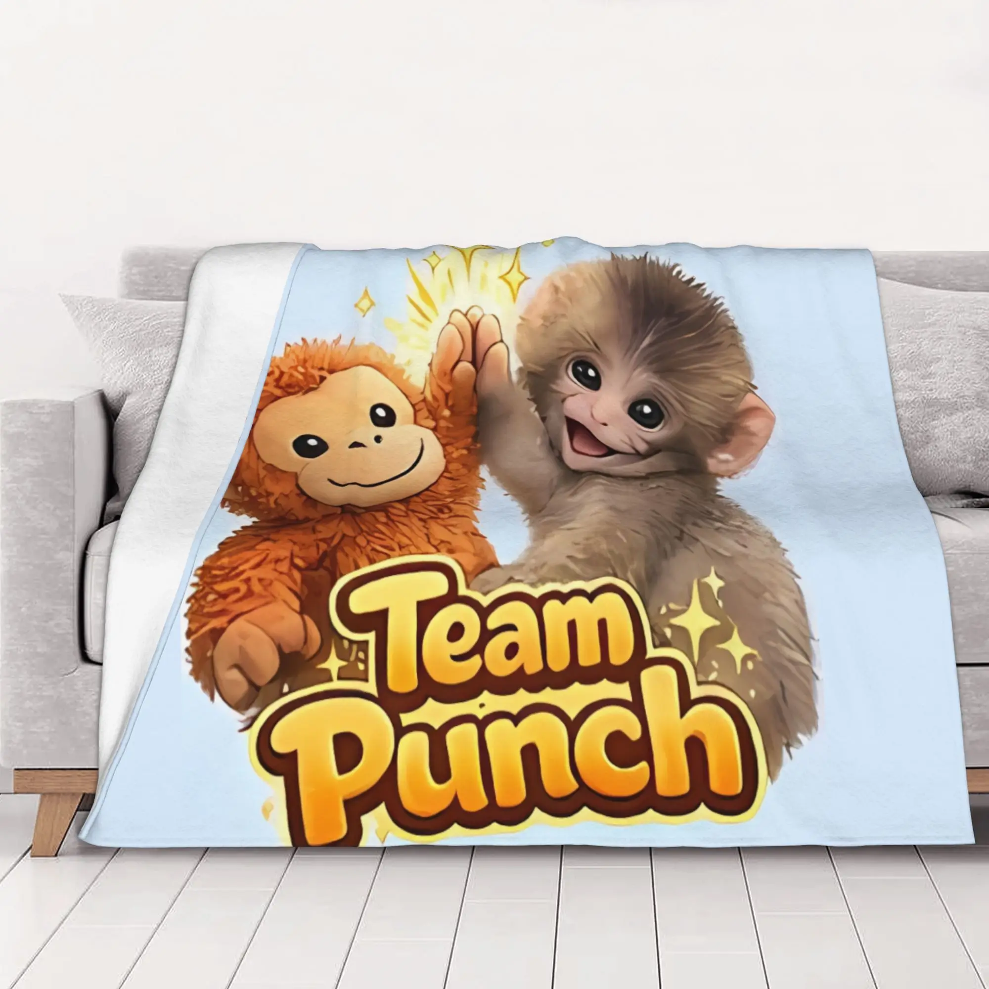 1PC Kawaii Wholesome Friendship Animal Cute monkey hugging plush Blanket Super Cosy Plush Home Living Room Sofa halloween