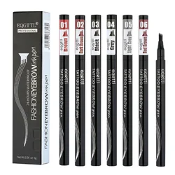 6 Tint Dye Waterproof Eyebrow Pencil Waterproof Long Lasting Sweat-proof Quick Dry Tip Eyebrow Tattoo Cosmetic Makeup For Women