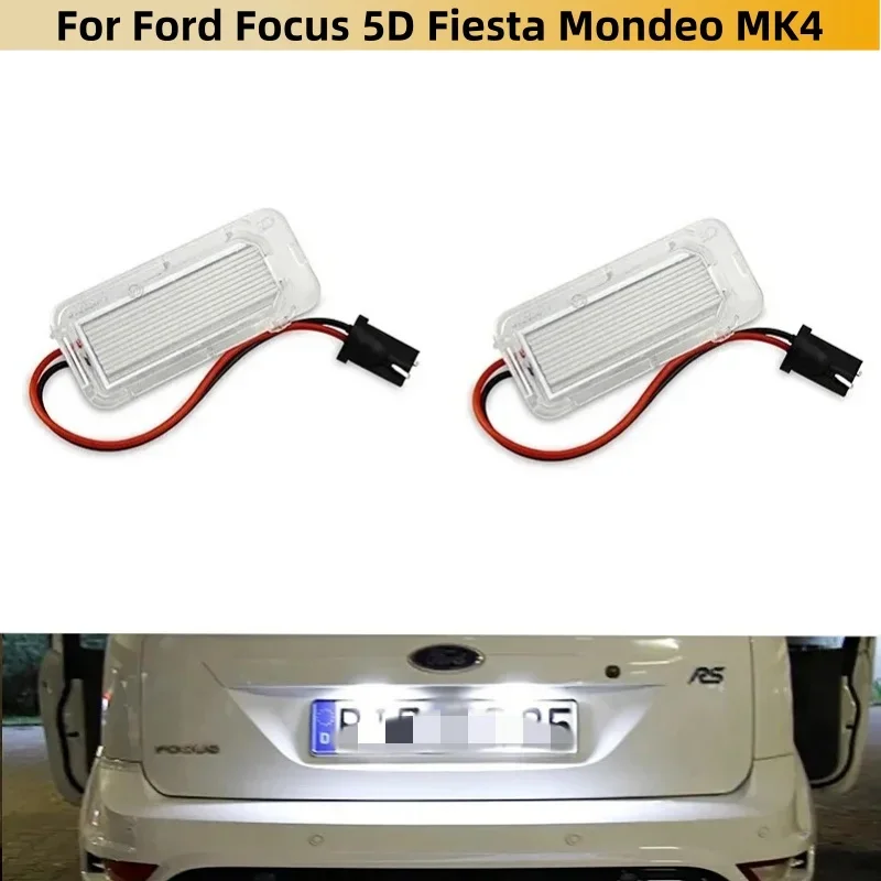 

2pcs CANBUS LED License Plate Light Number For Ford Fiesta MK6 Kuga Focus MK2 Mondeo MK4 S-Max MK1 Grand C-Max Galaxy