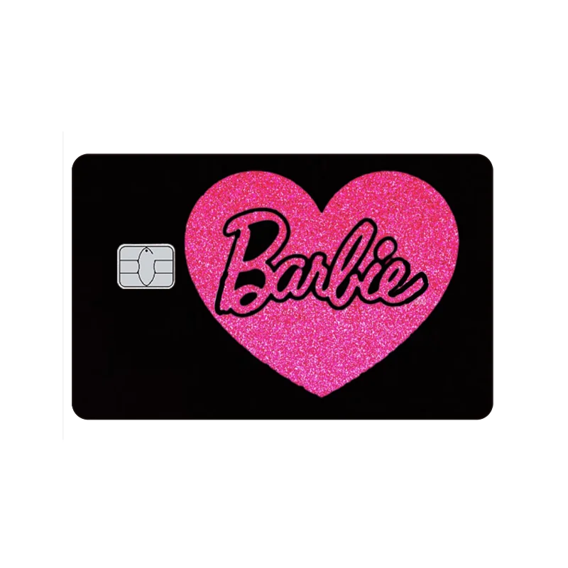 New Barbie Debit Credit Card Skin Film Cover for Transportation Keys Rice Bus Cards Diy PVC Ultra-thin Personalized Stickers Toy