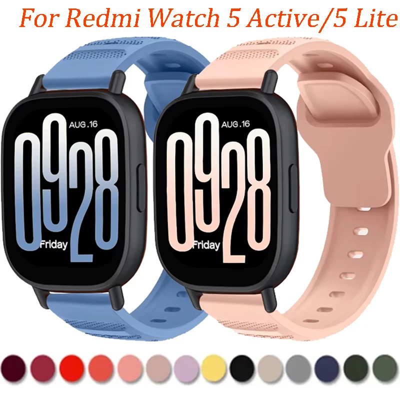 Soft Silicone Strap For Redmi Watch 5 Active Huawei Watch GT4/5 Pro Sports Bracelet Band For Redmi Watch 5 Lite Comfortable Belt