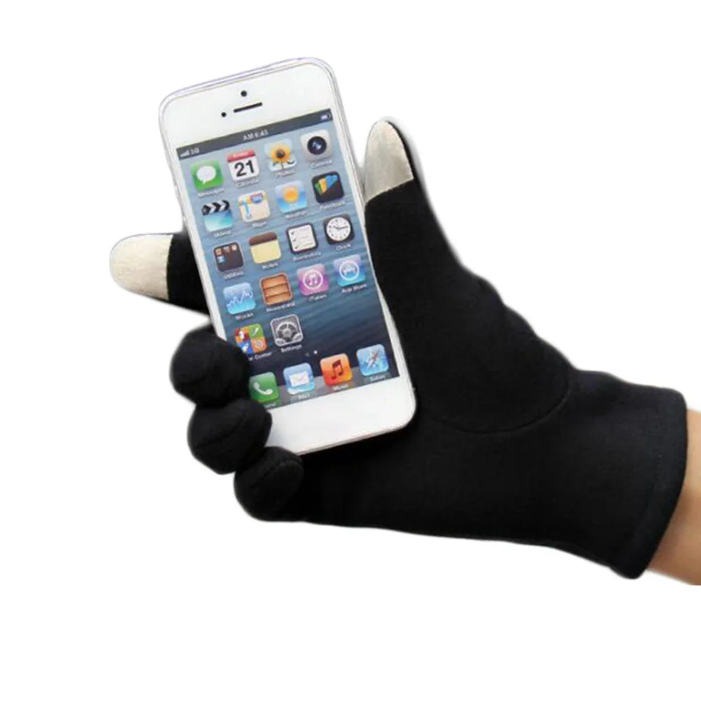 

Women Touch Screen Gloves Winter Warm Breathable Sweat Absorbent Material for Cycling Running Driving Black Free Size