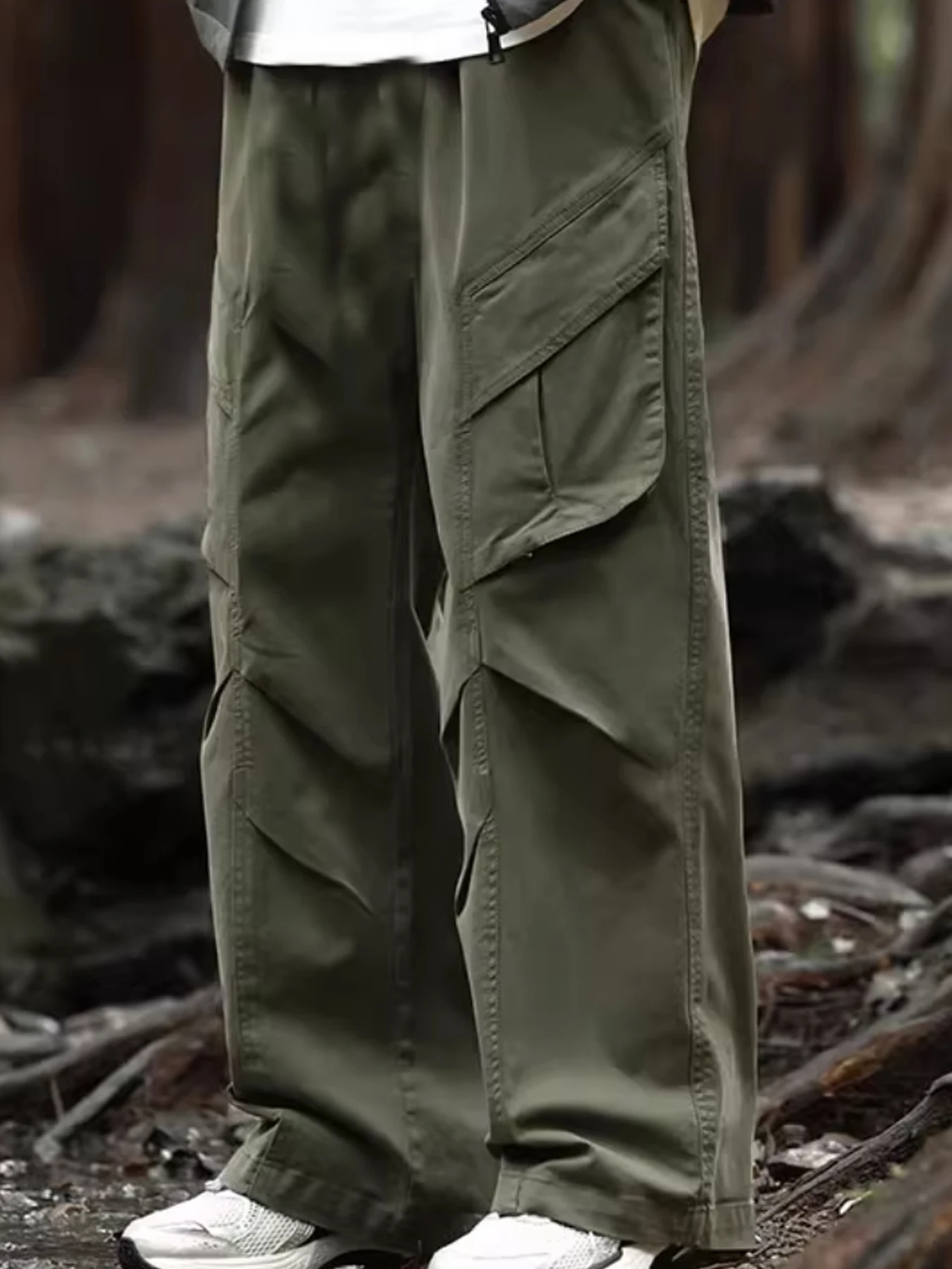 

Suitable for wearing straight pants for commuting, men's new style American versatile casual workwear, large pocket street dance