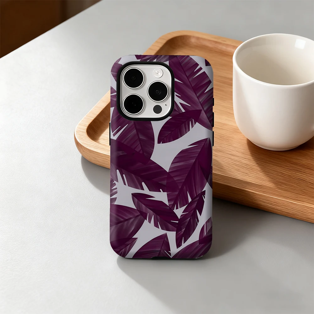 Luxo folhas de ameixa caso de telefone para iphone 17 16 15 14 13 12 11 pro max air plus luxo dupla camada capa traseira