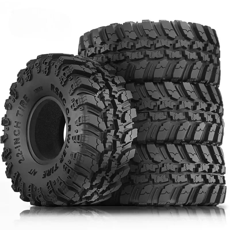 4Pcs 2.2in Crawler Tires Oversized 136mm Rubber Tyre for 1/8 RC Car Axial Yikong YK4083 CROSSRC Rhinoceros Upgrade Parts
