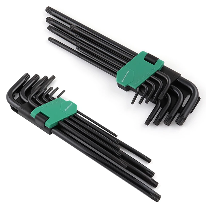 

Набор из 9 ключей Torx Allen для ремонта велосипедов, длинные звездообразные ключи T10-T50