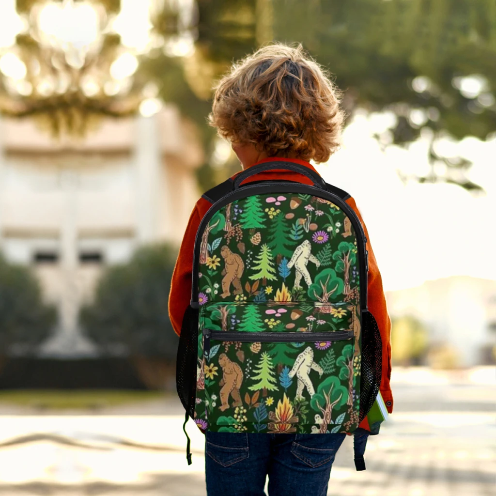 Mochila escolar The Forest Dwellers para niñas, mochila de estudiante de gran capacidad, mochila de estudiante de secundaria de dibujos animados, 17 pulgadas