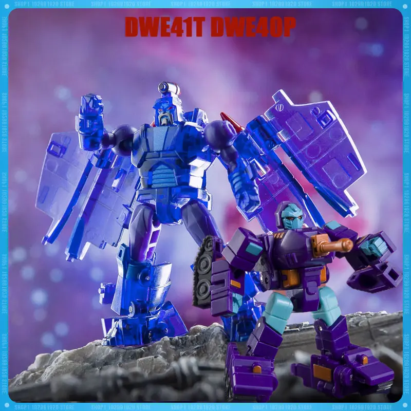 Presale New DR.WU DWE40P Purple Spear DWE41T Scan Plague Small Scale Transformation Action Robot Model Toy Gifts
