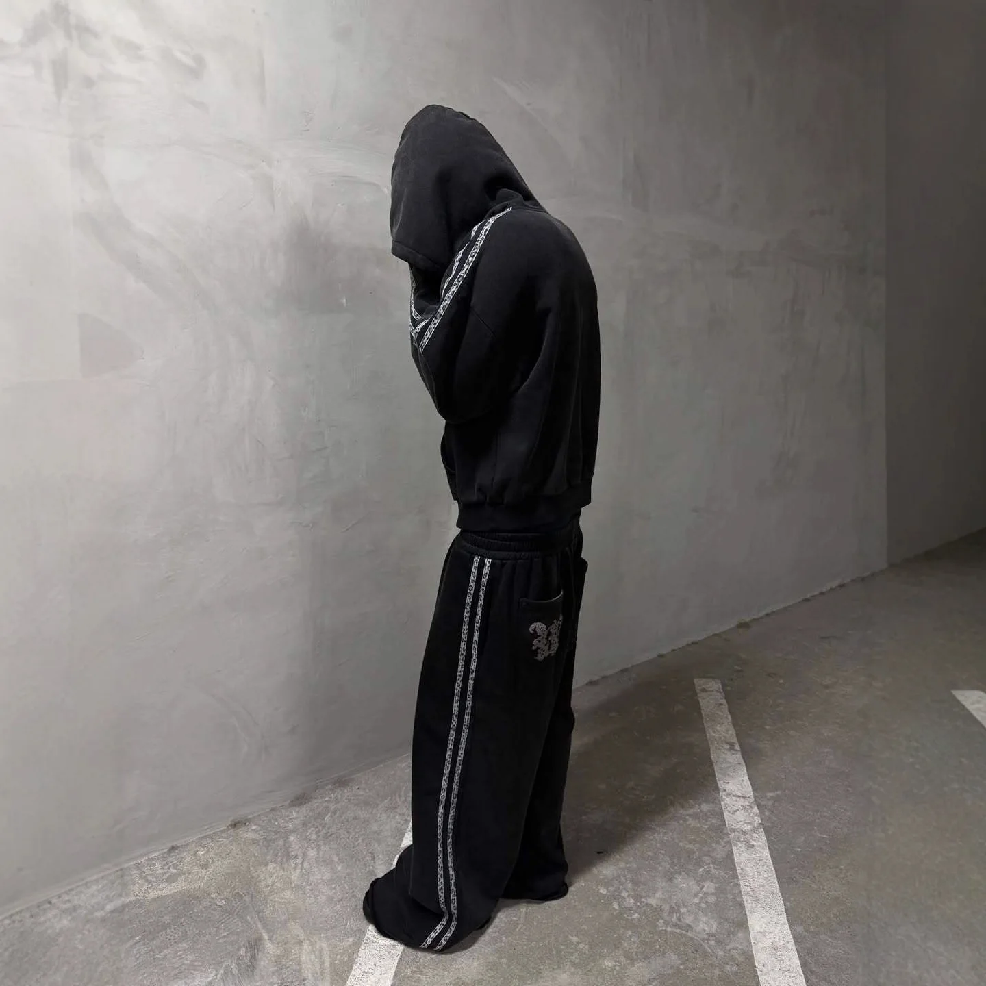 سترة بغطاء للرأس بأكمام طويلة للخريف والشتاء، سترة مزخرفة مخططة عصرية، نمط غير رسمي للشارع Y2K #4