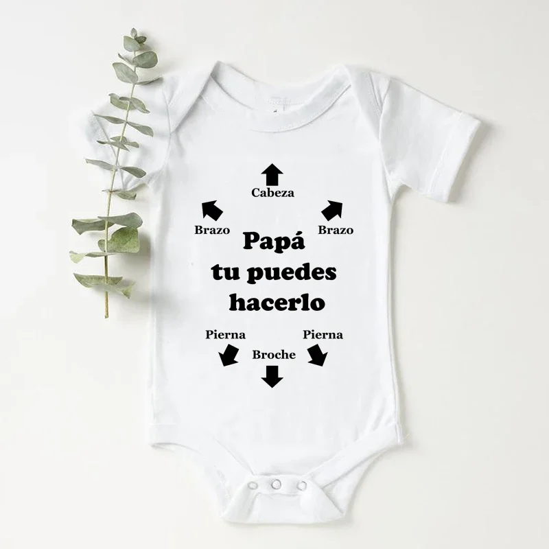 Mono para bebé de papá Tu Es Le Meilleur, pelele bonito de verano, ropa para niños y niñas, trajes, ropa para bebé, regalo para el Día del Padre