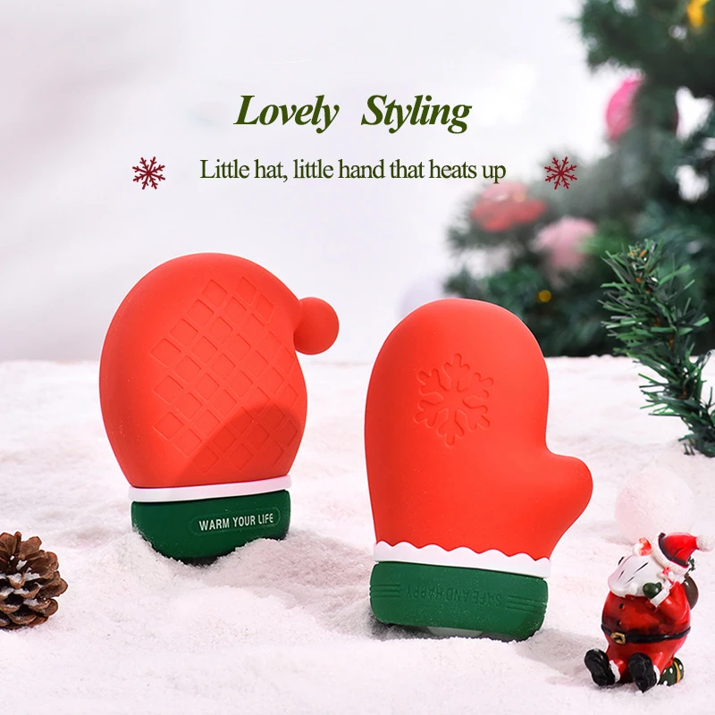 

Eary Christmas Handwarmer Winter Bottle Filling Hot Water Hand Warmer Silicone Warm Water Bag Festival Gift for Children Friend