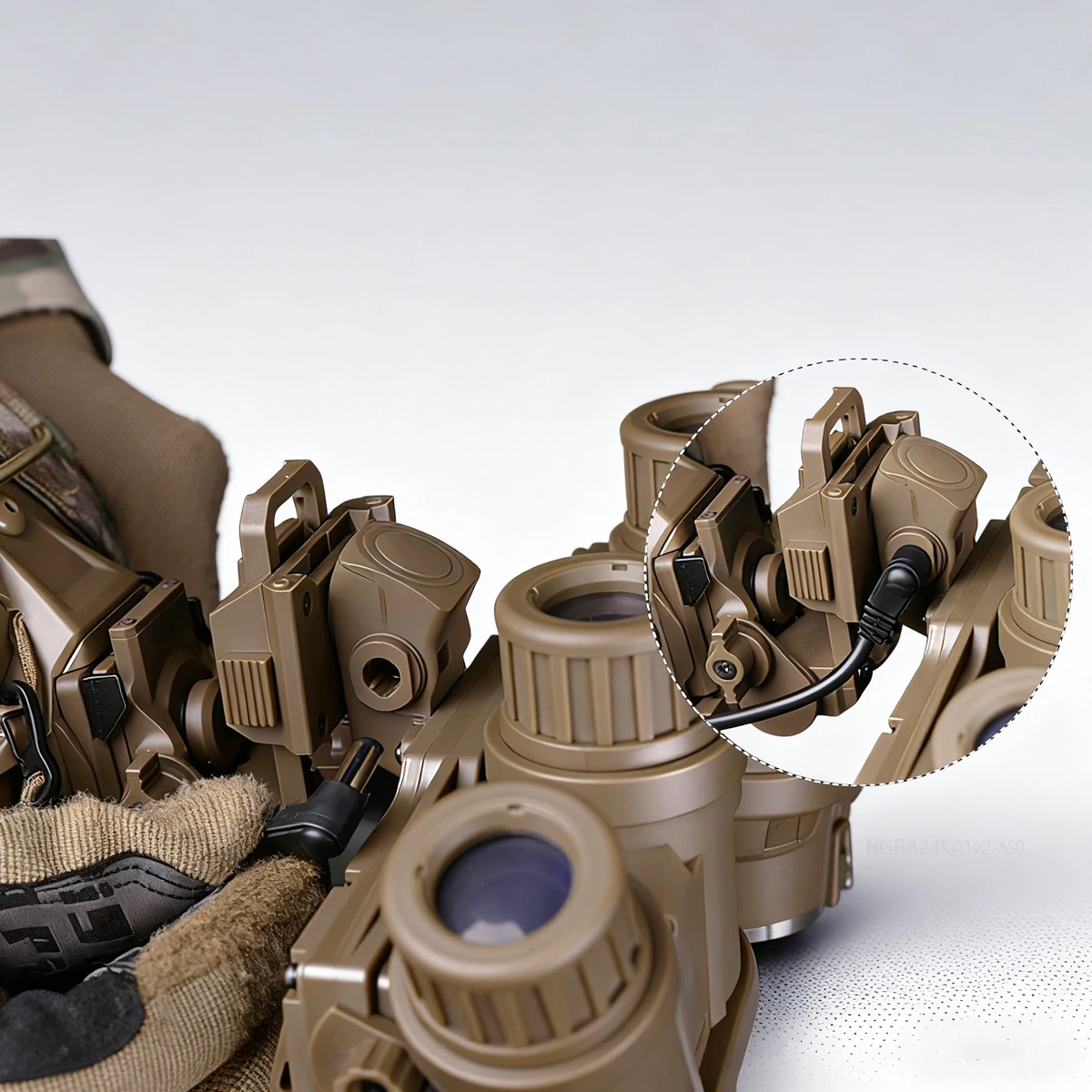 Imagen 6: Gafas de Visión Nocturna Tácticas GPNVG 18, Modelo DUMMY, Soporte para NVG, Accesorios para Casco con Adaptador de Montaje para Casco FAST L4G24 de Nailon