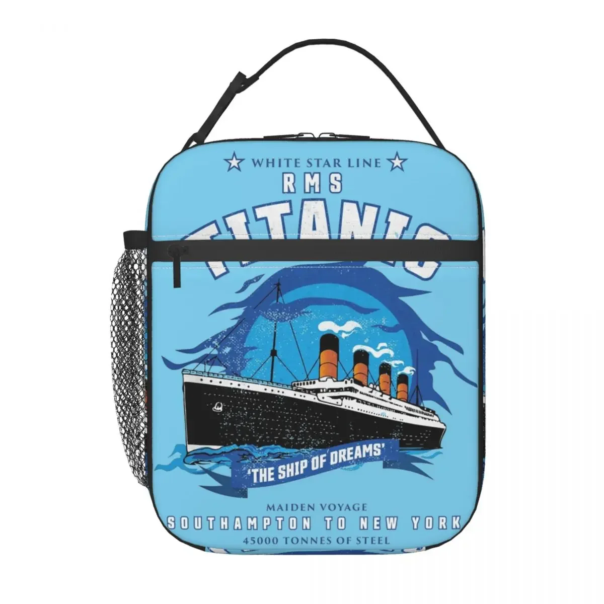 2025 New White Star Line RMS Titanic Insulated Lunch Bag Boys Kids Gift Food Container Bags Leakproof Thermal Cooler Lunch Box