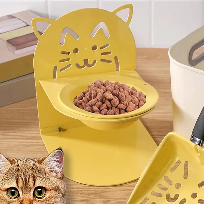 

Elevated Cat Food Bowl Indoor Pet Feeder Non-Slip Removable Cat Bowl with Raised Stand for Apartment Home Car Outdoors Indoors