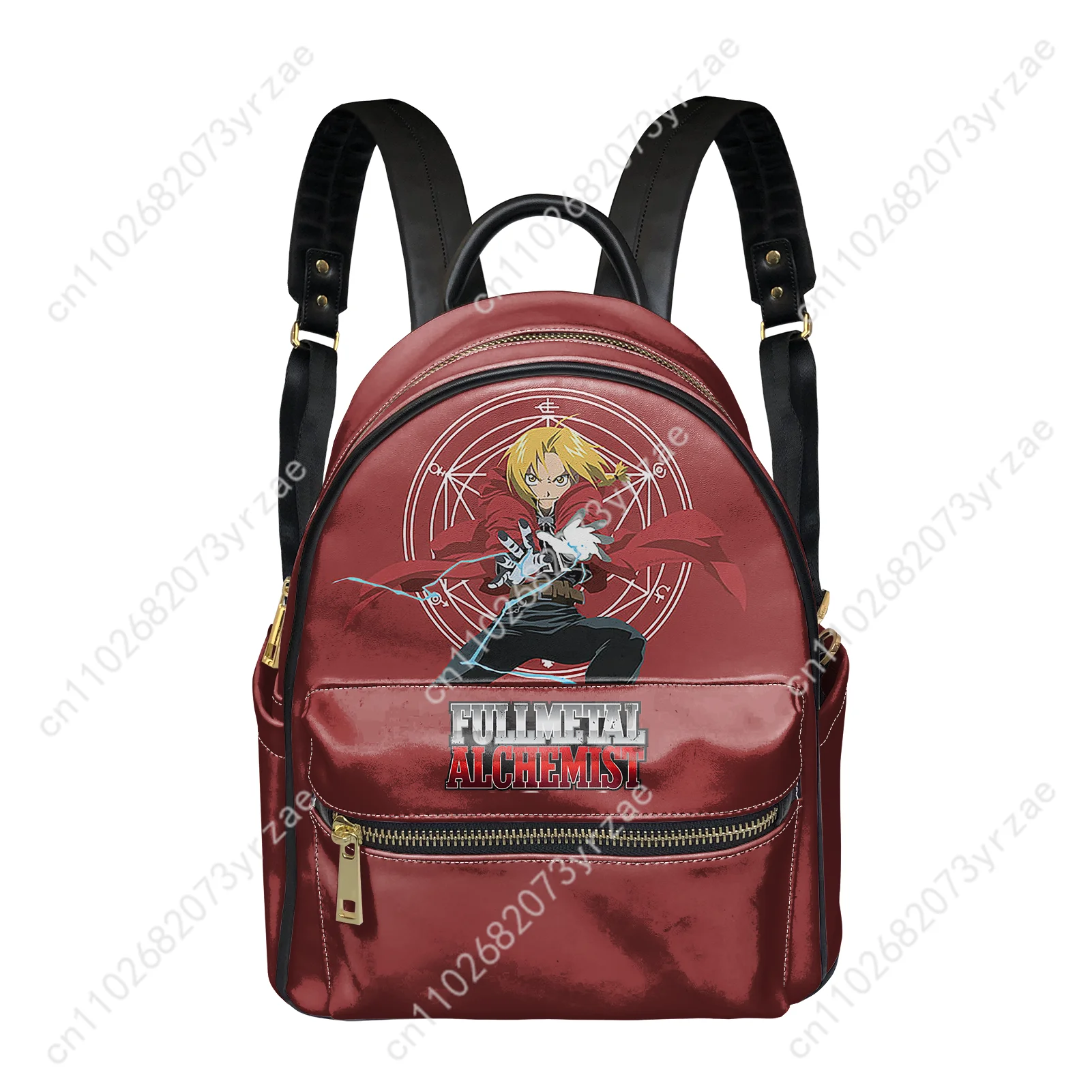Fullmetal Alchemist Backpack Mens Womens Knapsack Personalized Double Shoulder Bag Business Travel Bookbag Custom Made Daypacks