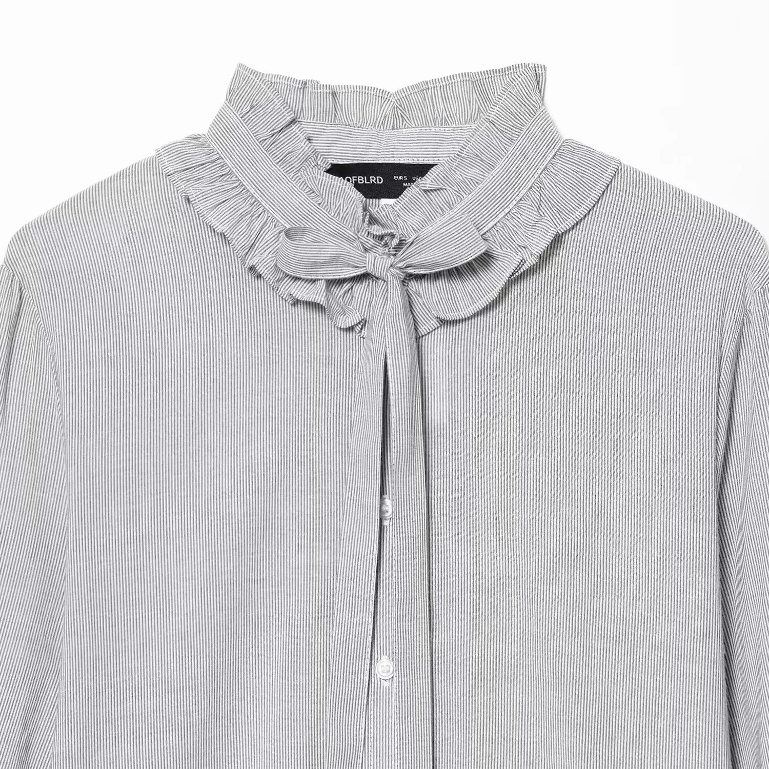 Faionable Casual Dames irt Herfst Nieuwe Sle Geplooid Polyester Lange Sve Loose Fit Meisjes irt Veelzijdige Sli