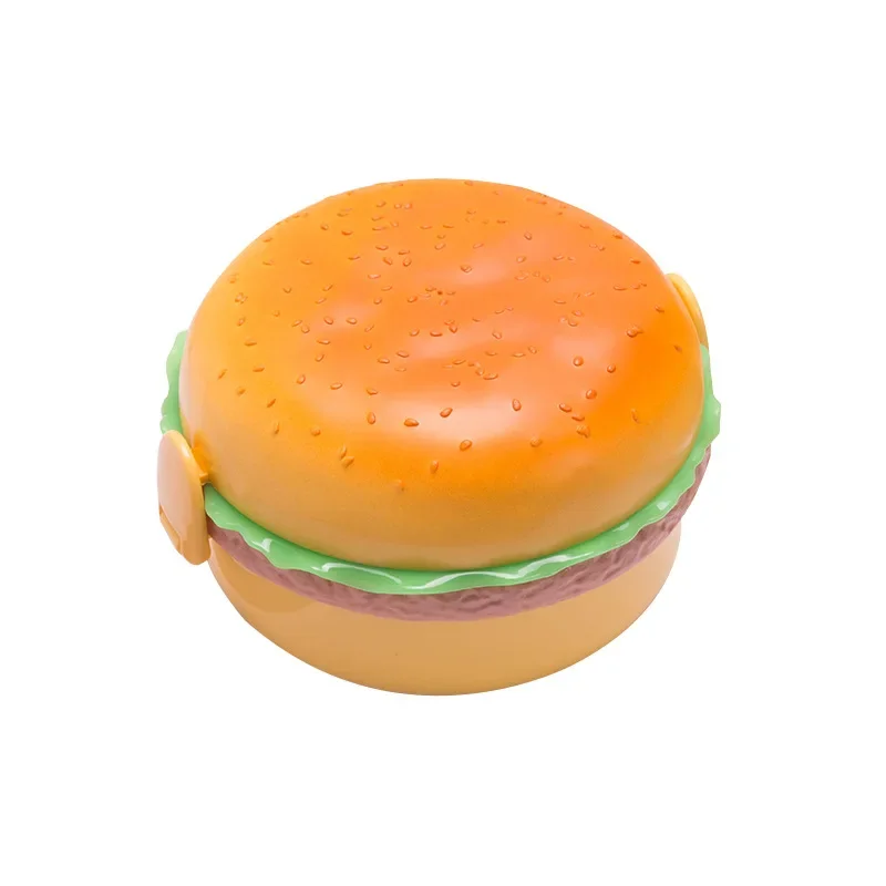 

Portable New Double Hamburger Lunch Box Cute Hamburger Lunch Box Lunch Box Children's Lunch Box