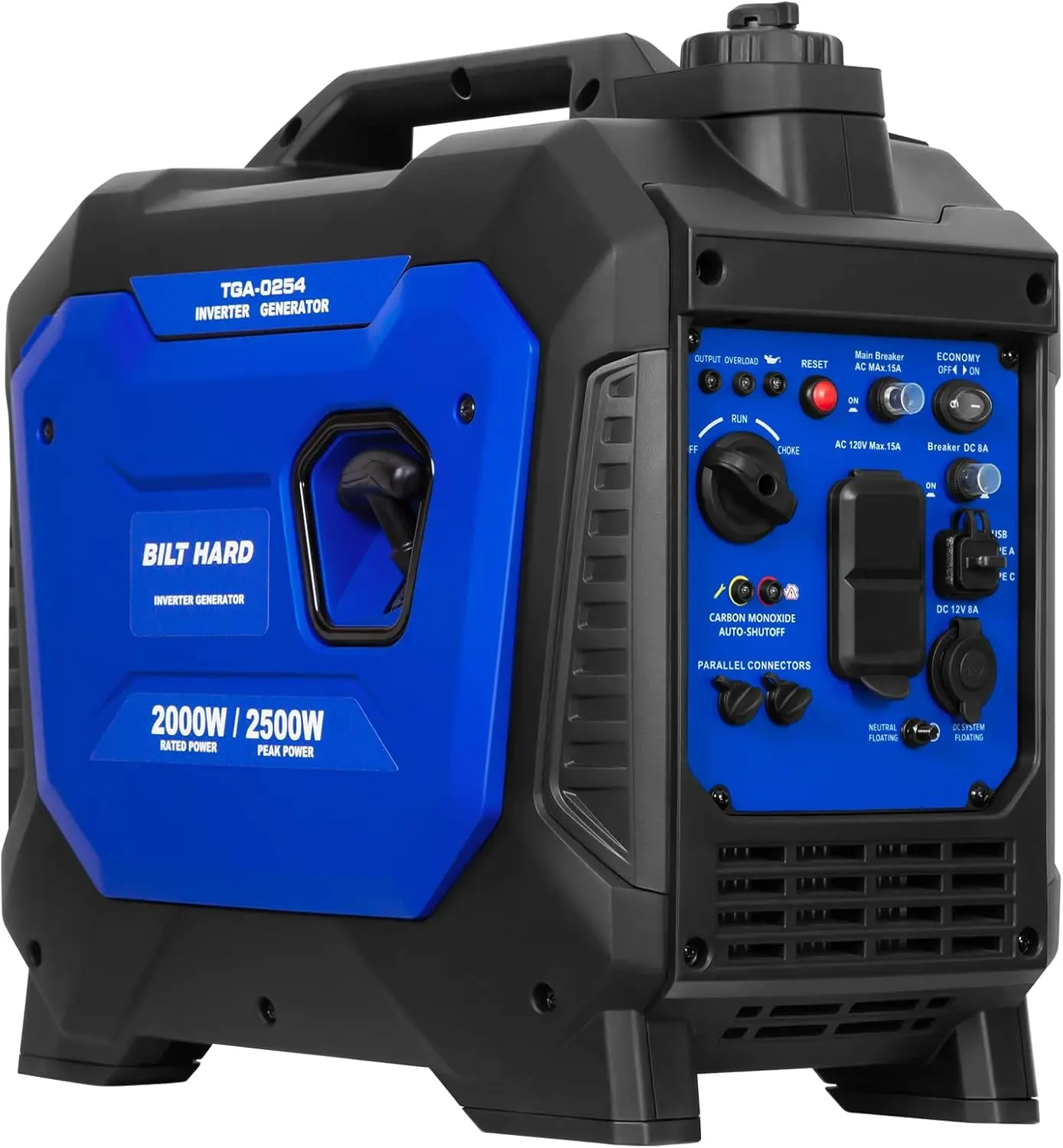 Generation 2500w Quiet Inverter Generator with CO Sensor, Parallel Ready, for