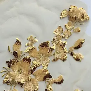 1 قطعة ملونة زهرة التطريز التصحيح الترتر خياطة على الملابس التطريز زينة 28 * 16 سم أفضل 8 زينة ملابس لامعة مبيعا - رقم 7