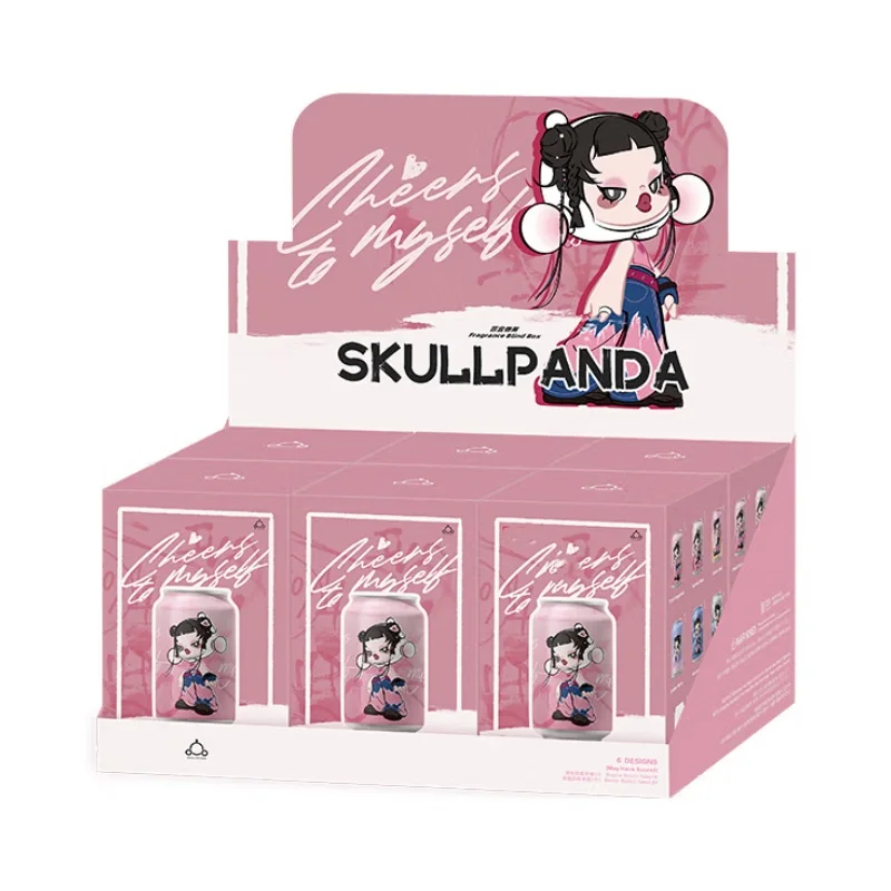 New Skullpanda Blind Box Cheers To Myself Series Fragrance Anime Figure Guess Bag Ornament Figurines Home Interior Xmas Gift