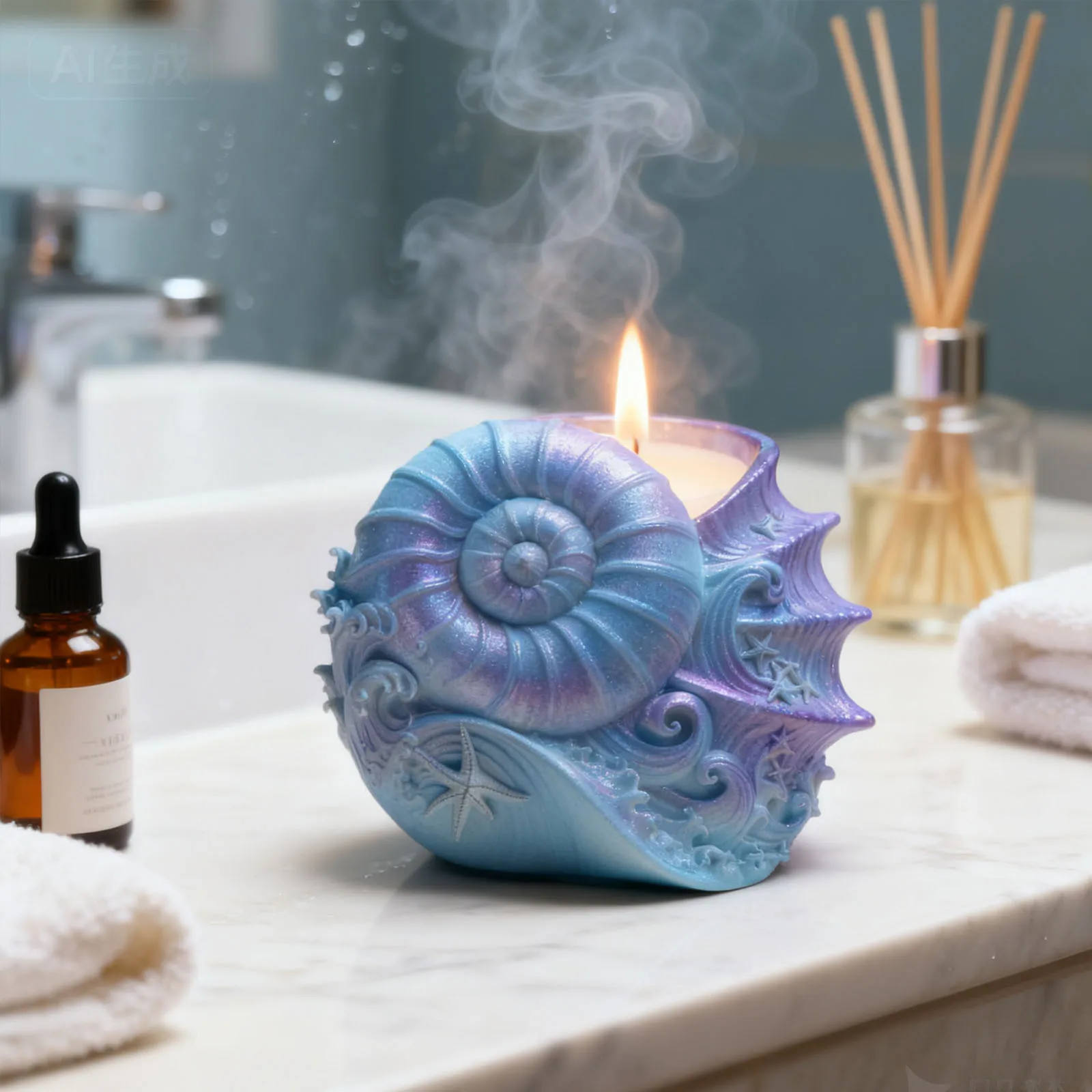 

3D Nautilus кашпо из ракушек силиконовая форма бетонный цемент сочный горшок форма для изготовления с волнистой морской звездой DIY ремесло из смолы и штукатурки