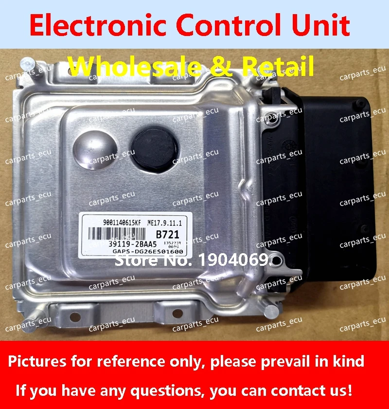 

39118-2B540 S33R/39111-03530 A32/39131-2B111 SQ1 For Hyundai Elantra Car Engine Computer Board/ECU/ME17.9.11.1 39119-2BAA5 B721