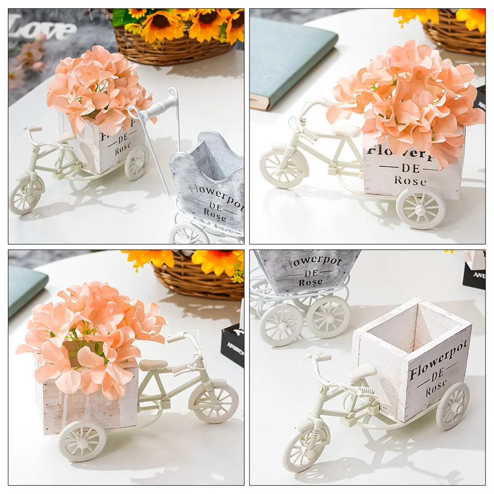 

Creative Flowerpot Bike Inspired Planter Strong Lightweight Flower Bucket for Indoor Use Wedding Party Festival Decoration Item