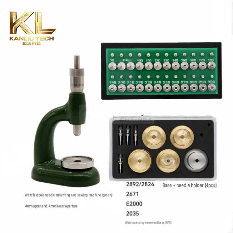 2-in-1 Professional Stone Eye Machine Needle Loading Machine Watchmaker Jewelling Tool Watch Hand Installing and Fitting Tools