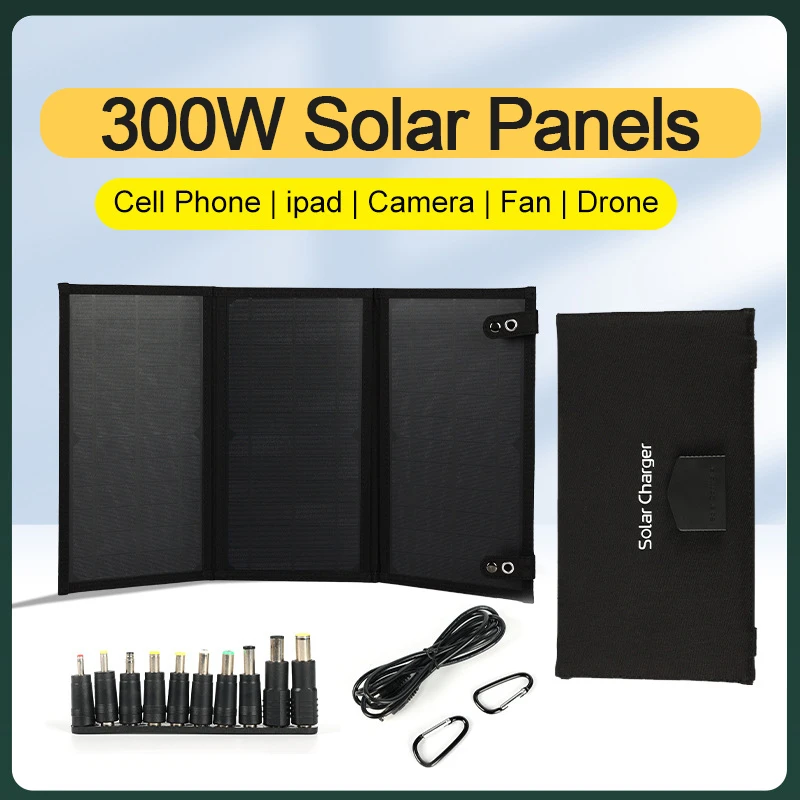 300W 600W Foldable Solar Panel Portable Solar Panel Solar Mobile Power Supply Fast Charging Suitable For Outdoor Autocaravana