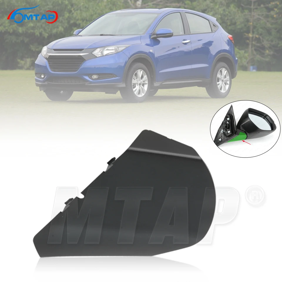 MTAP Car Outer Rearview Side Mirror Buttom Cover For HONDA VEZEL HRV HR-V RU 2014-2022 Plastic Base Cap Bezel