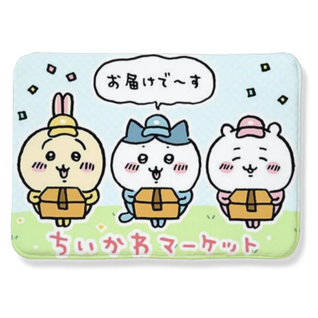 

Cartoon Kawaii Cute Chiikawa Living Room Rug Carpet Flannel Slip Mat Aesthetic Room Decoration