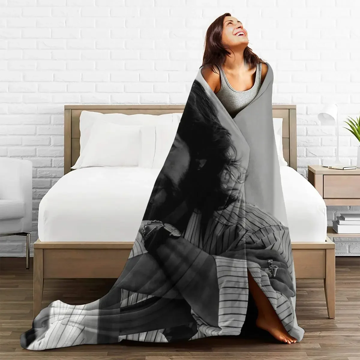 Warm Soft Blankets Travel Office Island Shrimp Flamenco Singer Throw Blanket Musician Flannel Bedspread Chair Sofa Bed Cover