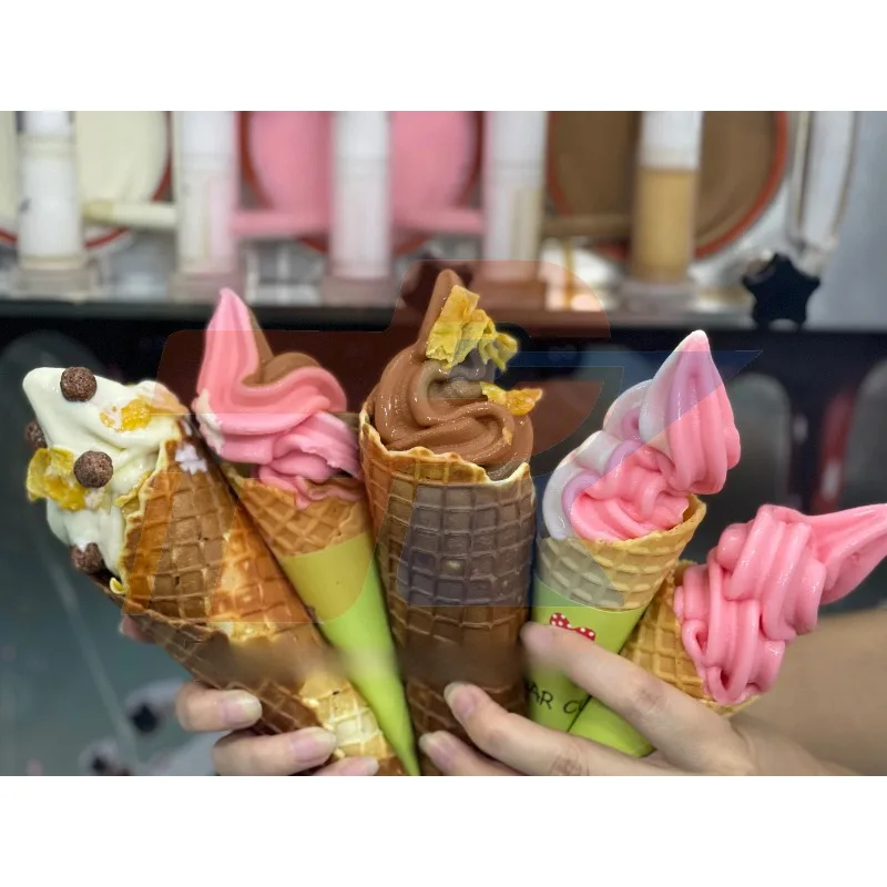 Three Flavor Ice Cream Machine Soft Serve Cone Ice Cream Vending Machine Soft Ice Cream Machine Customized