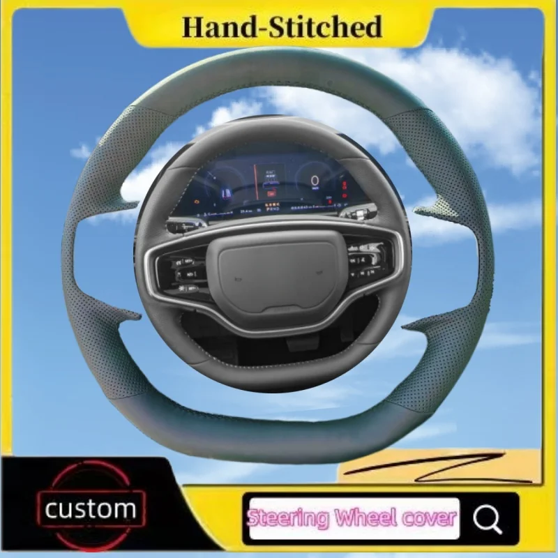 

DIY Genuine Leather Steering Wheel Covers Protect The Original Leather From Wear And Tear For Lincoln Corsair MKZ Nautilus MKC Z