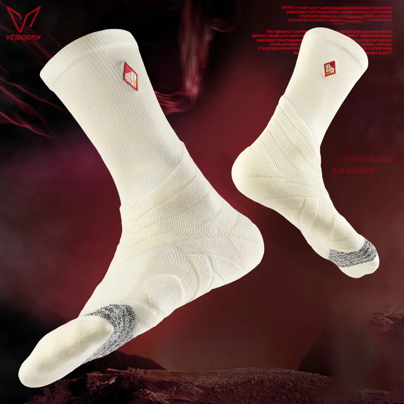 Elite Basketball-Socken Professionelle Rutschfeste Gepolsterte Terry-Sohle Jugend- und Herren-Athletik-Crew-Sportsocken für Training
