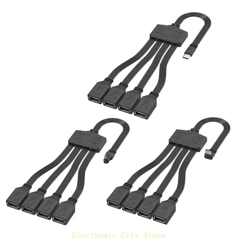 

Силиконовый USB -тип C Мужчина до 4 порта USB -адаптер для доставки питания Hu8d