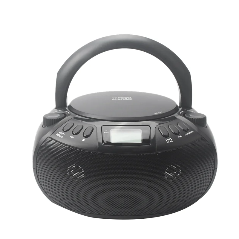 

CD Player Multifunction Portable Bluetooth CD Player Radio Dual Speaker Stereo Audio Input USB Player-ABIU