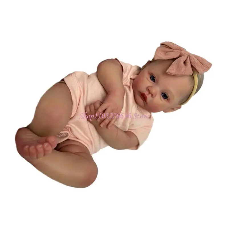 

R6FD 19inch Doll Baby Realistic New Born Doll Eyes Open for Toddler Boy/Girl