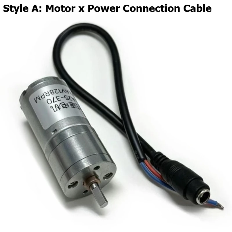 GA25-370 Miniature DC Speed Reduction Motor 12V 24V High Torque Motor Low Speed Small Motor With Power Supply