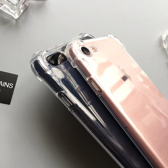 Clear Soft TPU Case for iphone 5 5s 6s 6 7 8 Plus X XR XS 11 12 13 14 Pro Max SE 2020 Clear Anti-knock Dropproof Protection Case - náhled 4